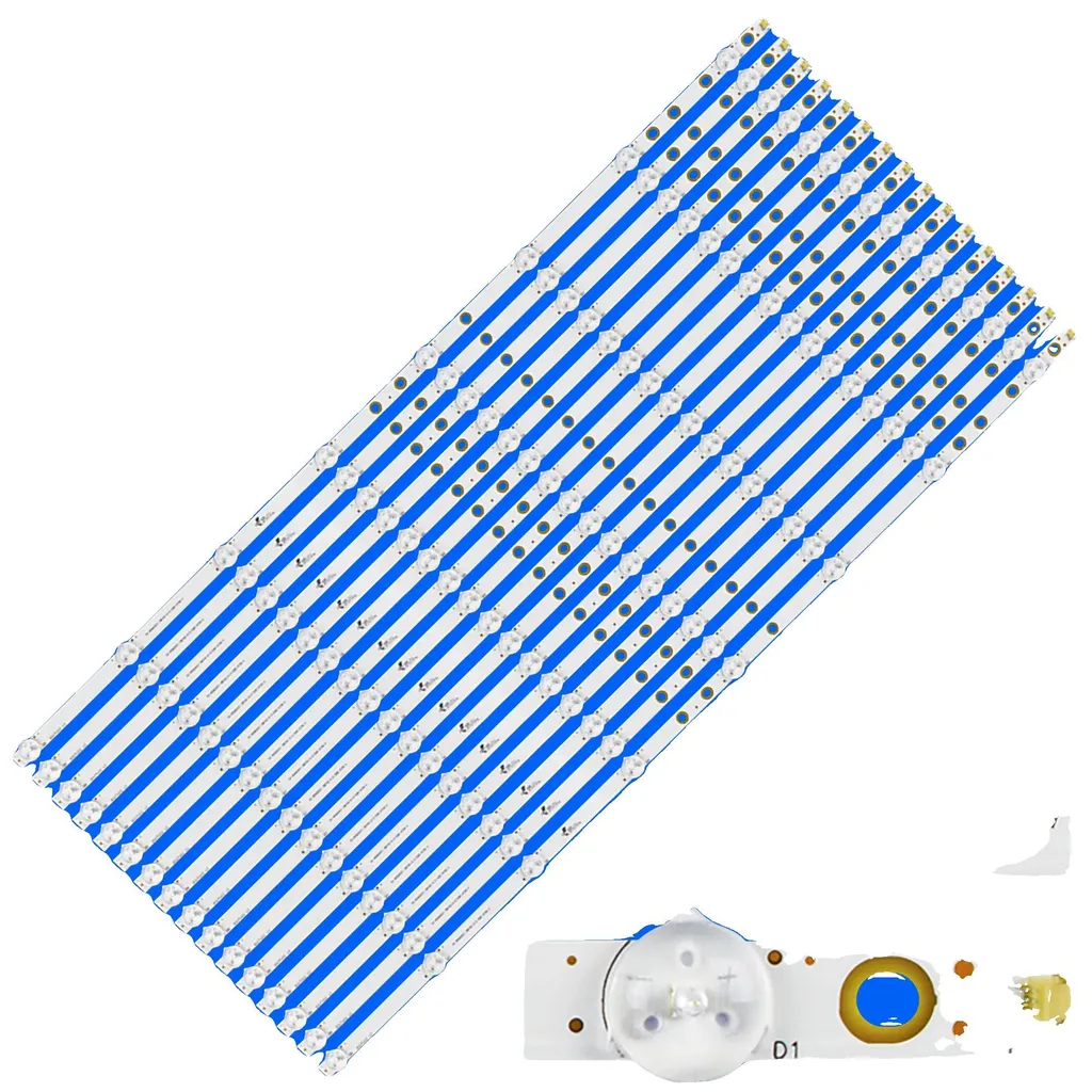Bande de rétroéclairage LED 712mm 8 perles 3V 2500lm pour écran TV HD