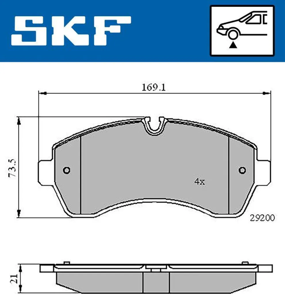 Plaquettes de Frein OE 2E0698151A SKF VKBP80115 Haute Performance Disque