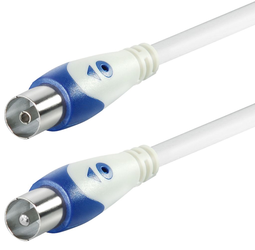 Transmedia Verbindungskabel; IEC-Stecker gerade - IEC Buchse gerade 1,5 m, entspricht der Norm 60966, FK 100-1,5