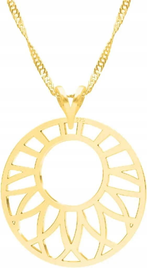 Collana Rosetta Traforata Argento 925 Placcato Oro | Qualità Orafa