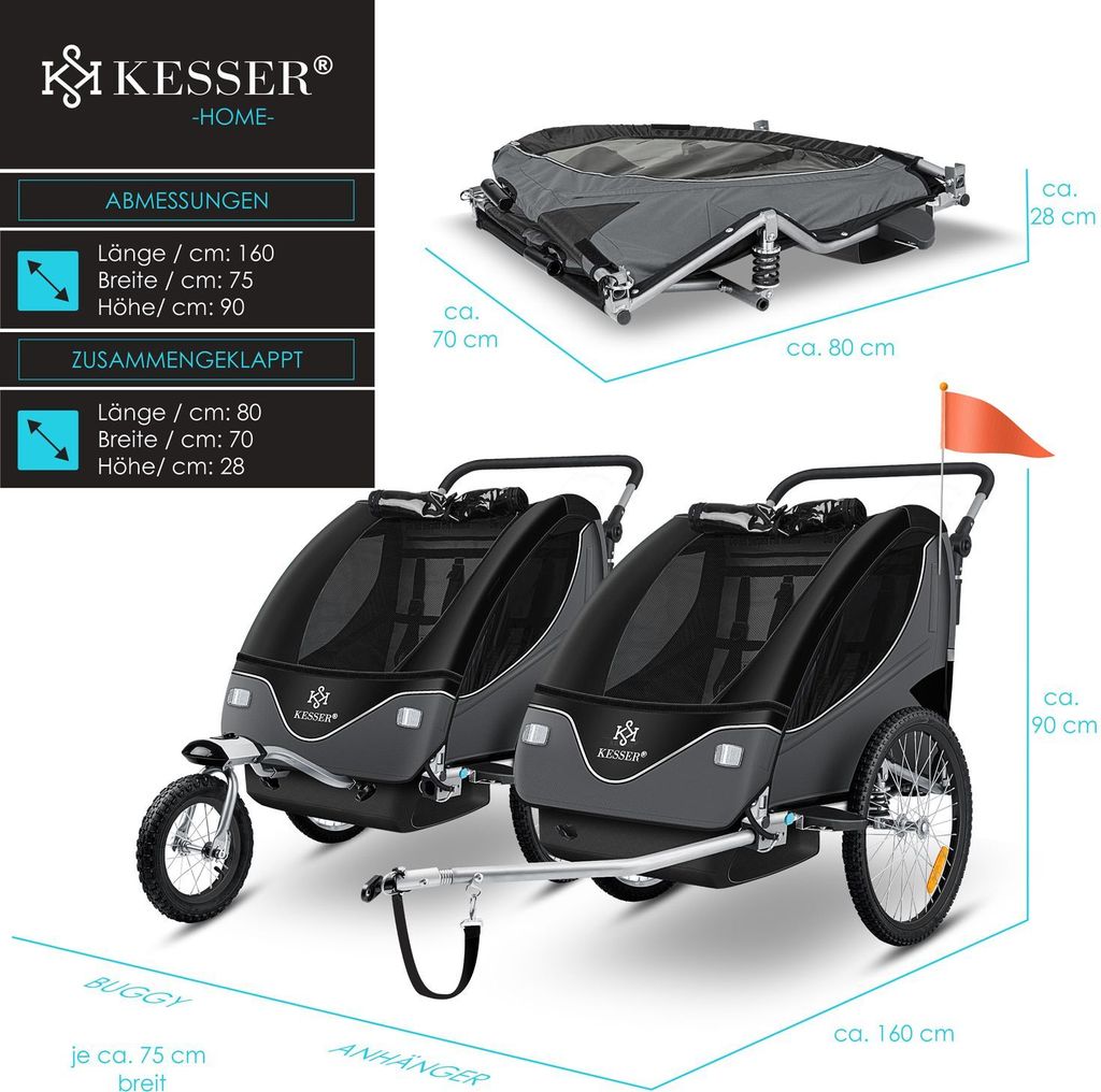 Yexati Fahrradabschleppseil Für Kinder – Einziehbar, Bis 2,5 M, Universell, Inkl. Klettarme