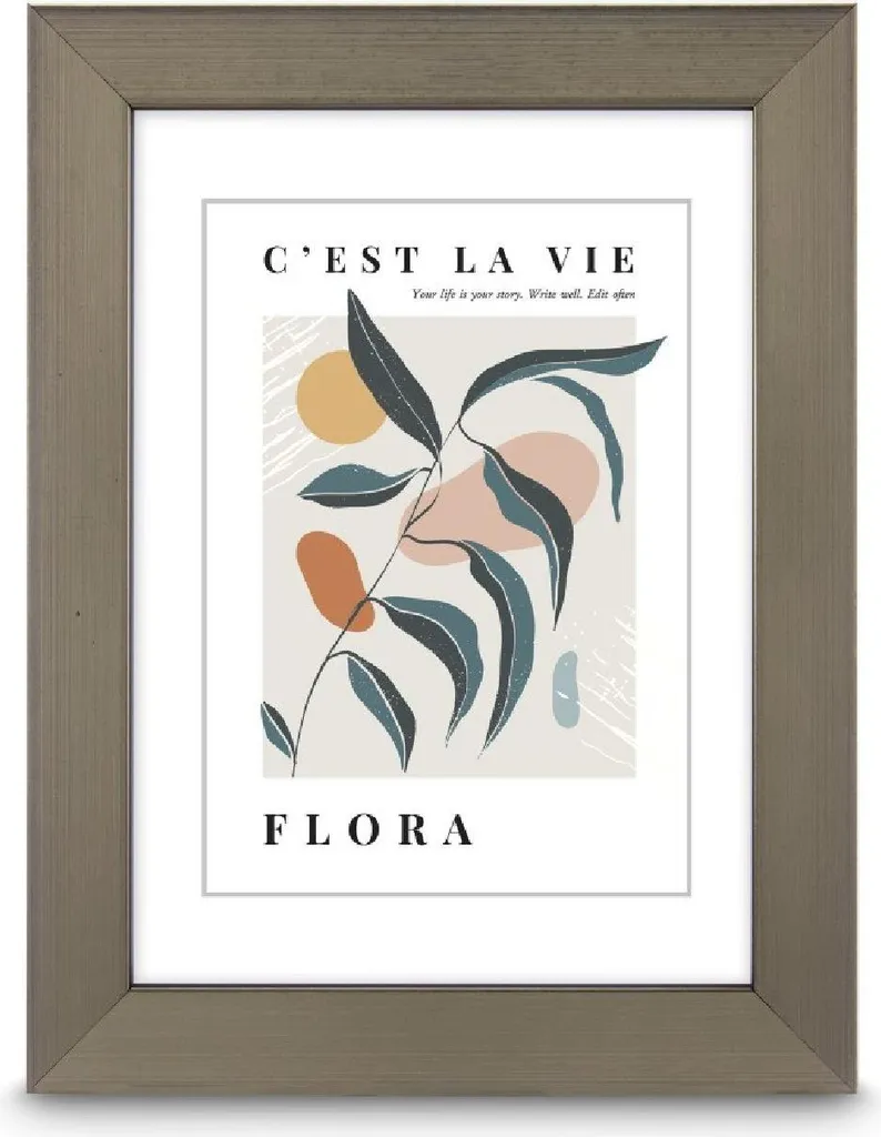 Hama Flora 30x40 Marrone Acciaio: Cornice Professionale per Stampe