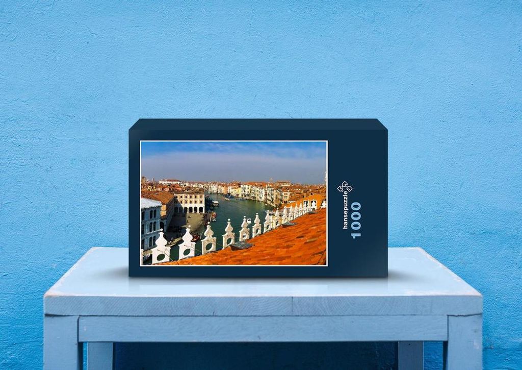 hansepuzzle 68391 - Venedig Puzzle, 1000 Teile, Orte, 60,0 x 46,0cm mit hochwertiger Aufbewahrung, Kartonbox und wiederverschließbarem Beutel