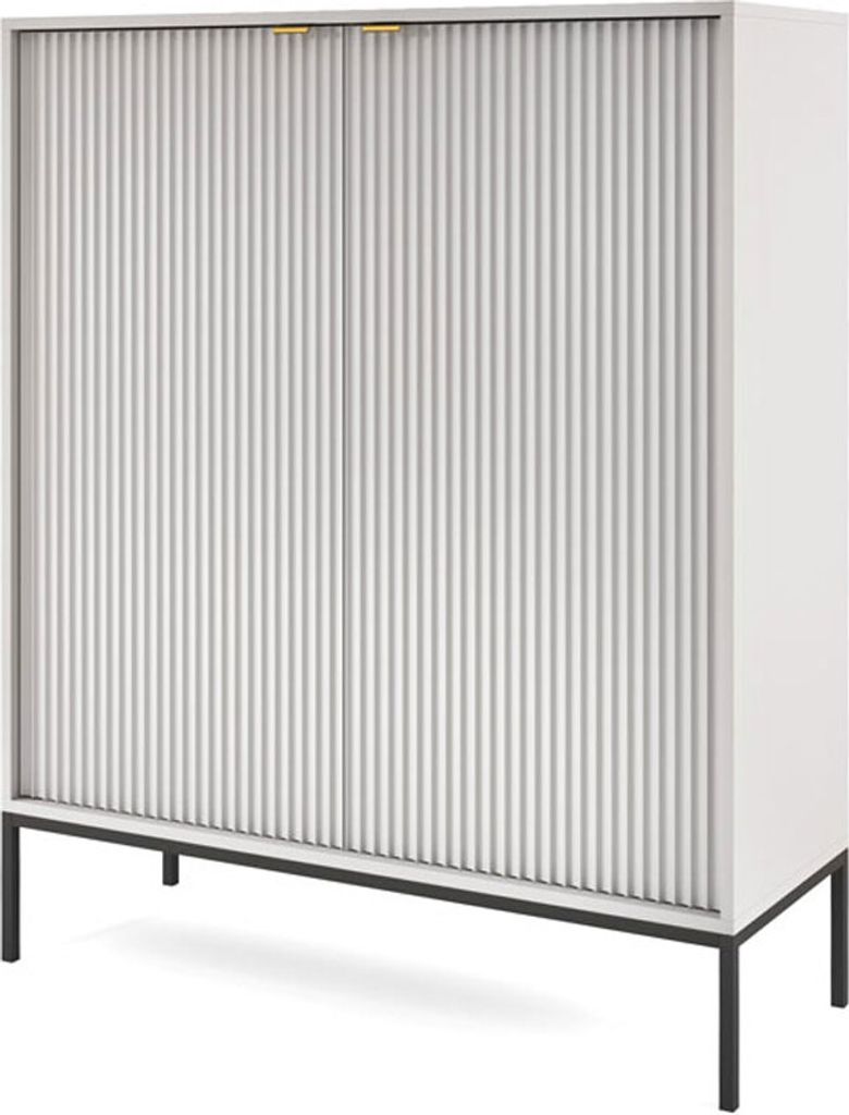 Highboard Nova Kommode 104x39x125cm grau 2-türig MDF