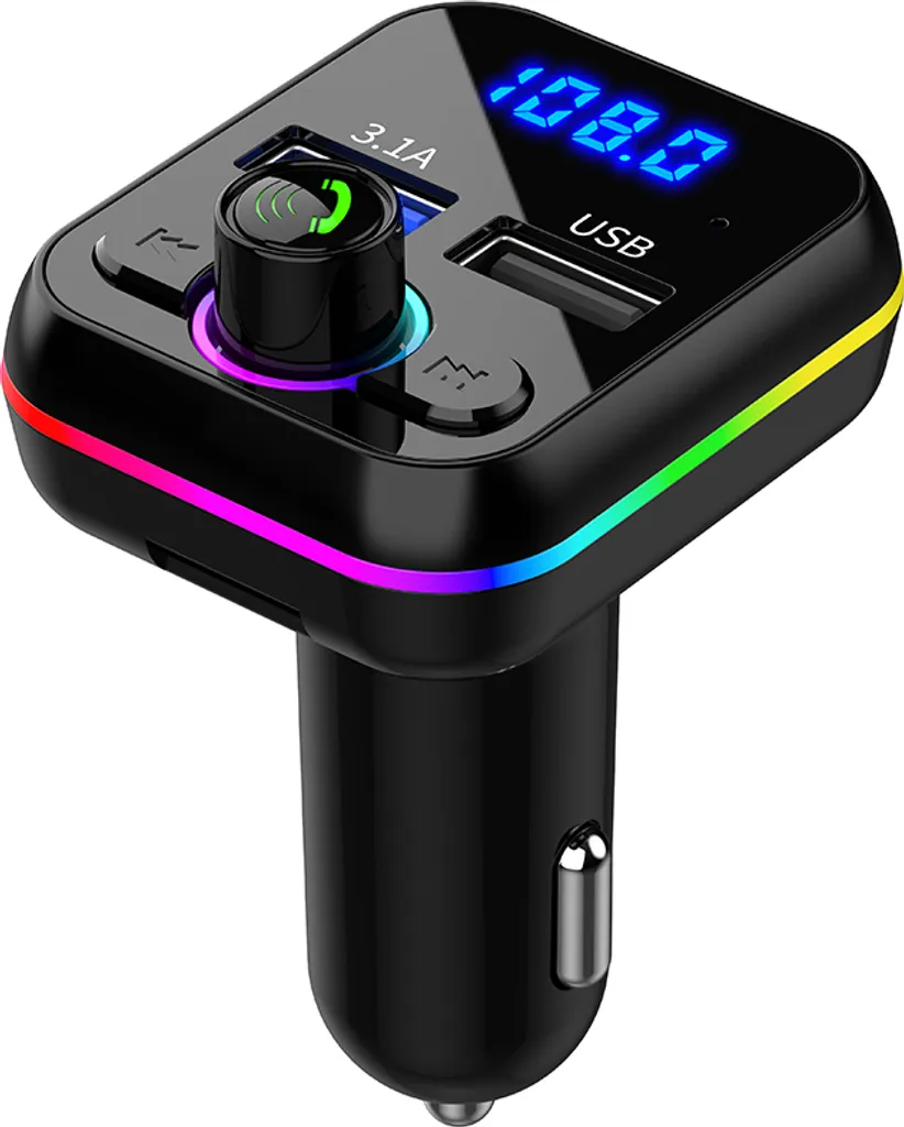Adattatore Bluetooth Auto V5.0: FM Transmitter con USB Fast Charger