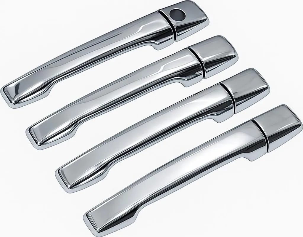 Poignées de porte chromées en acier inox pour Mercedes Classe E W124