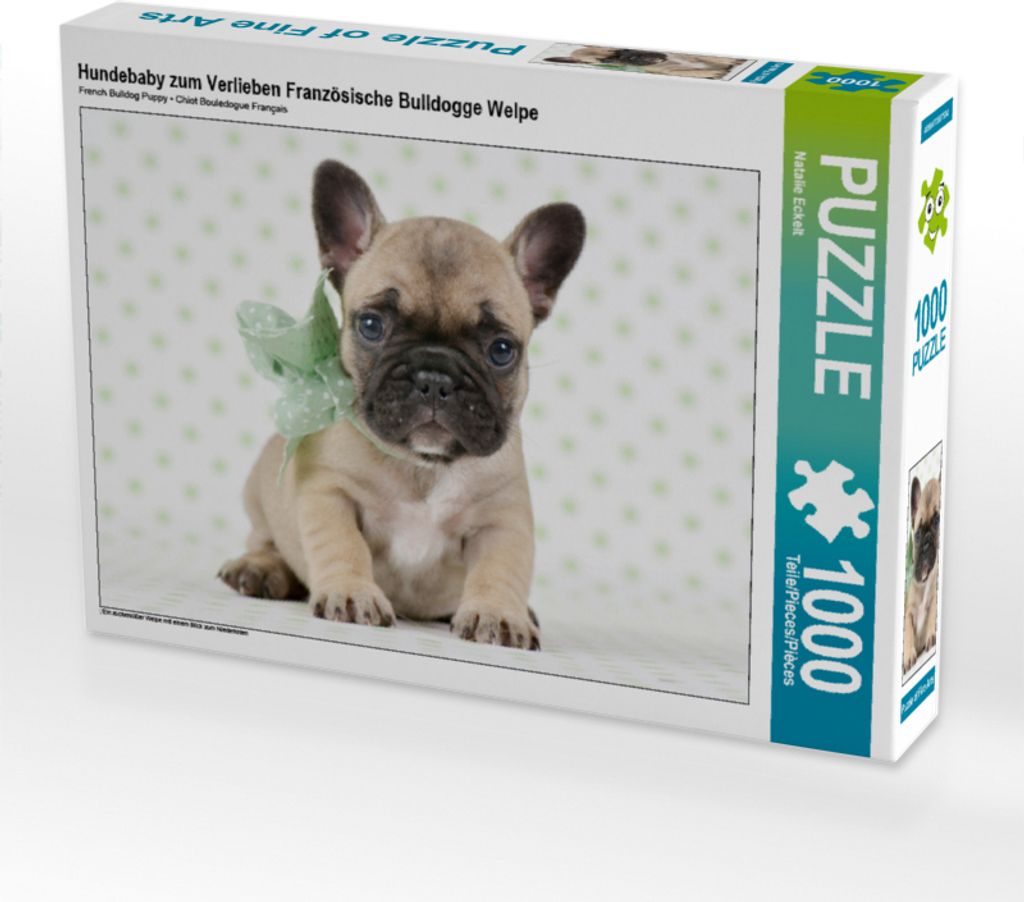 CALVENDO Puzzle Hundebaby zum Verlieben Französische Bulldogge Welpe | 1000 Teile Lege-Größe 64x48cm Foto-Puzzle für glückliche Stunden