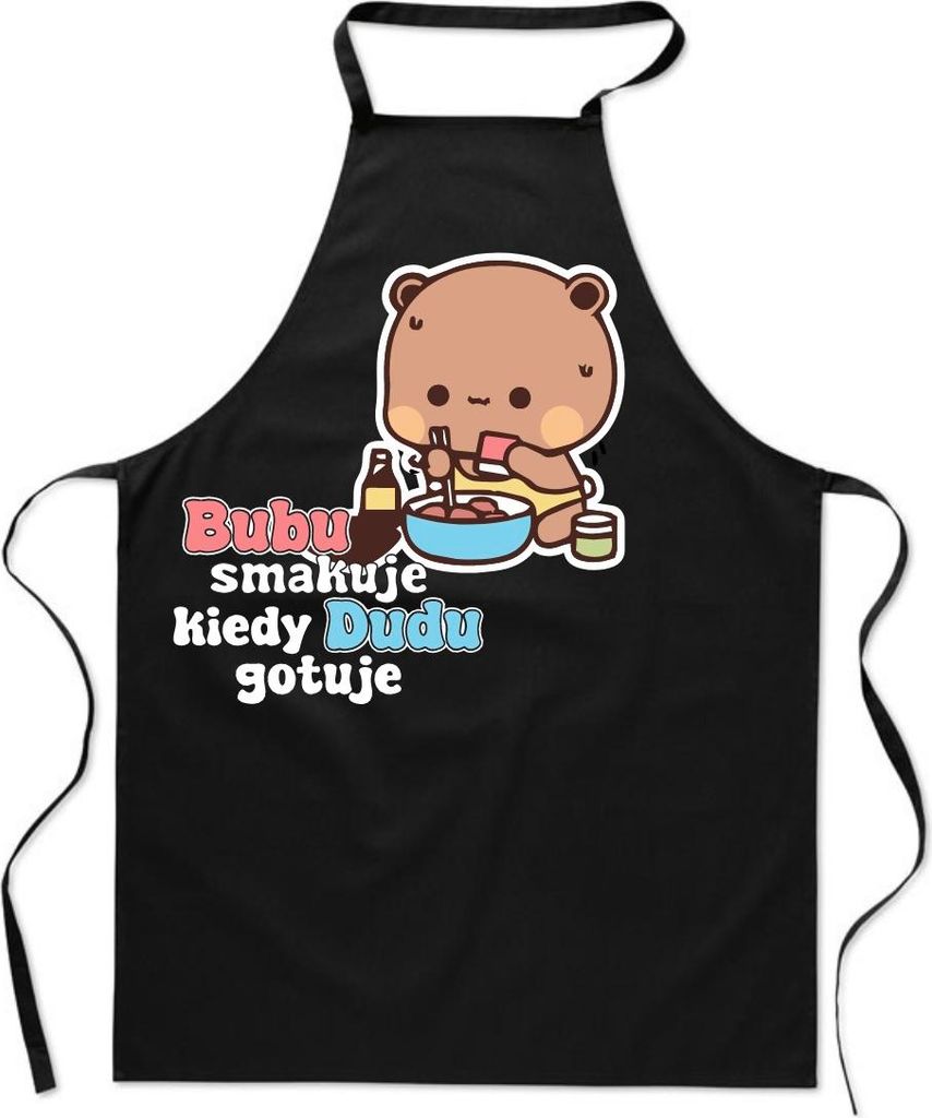 SCHÜRZE MIT AUFDRUCK für Kinderküche BUBU DUDU BÄR kawaii Produktbild 