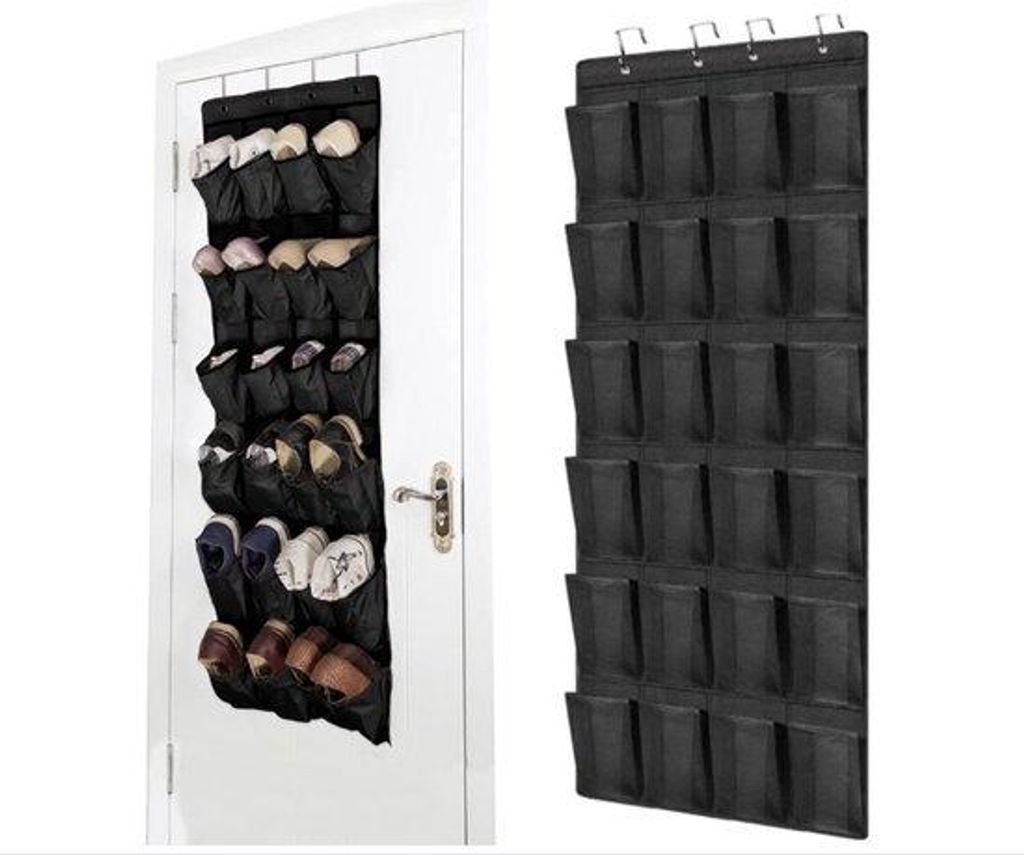 Schlafzimmer-Schlafzimmer-Beistelltisch, 24-Beutel-Beistelltisch, Wand-Beistelltisch, schwarze große Maschen-Beutel für Schlafzimmer, Wohnzimmer,...