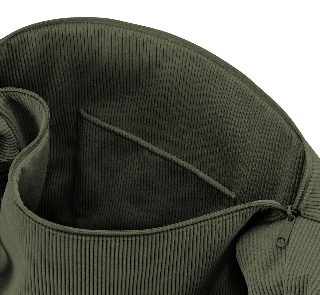 Sac Moonbag Cord Dark Matcha reisenthel : Velours robuste vert sapin - 3
