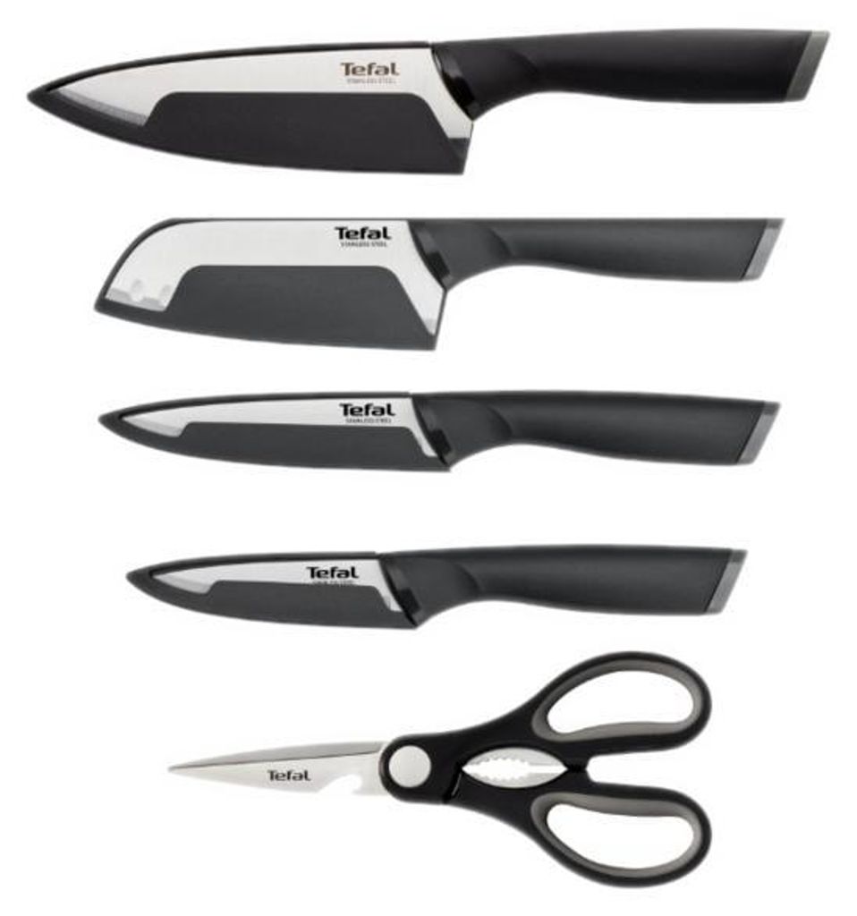 4-teiliges TEFAL Comfort Küchenmesser-Set + Küchenschere Produktbild 