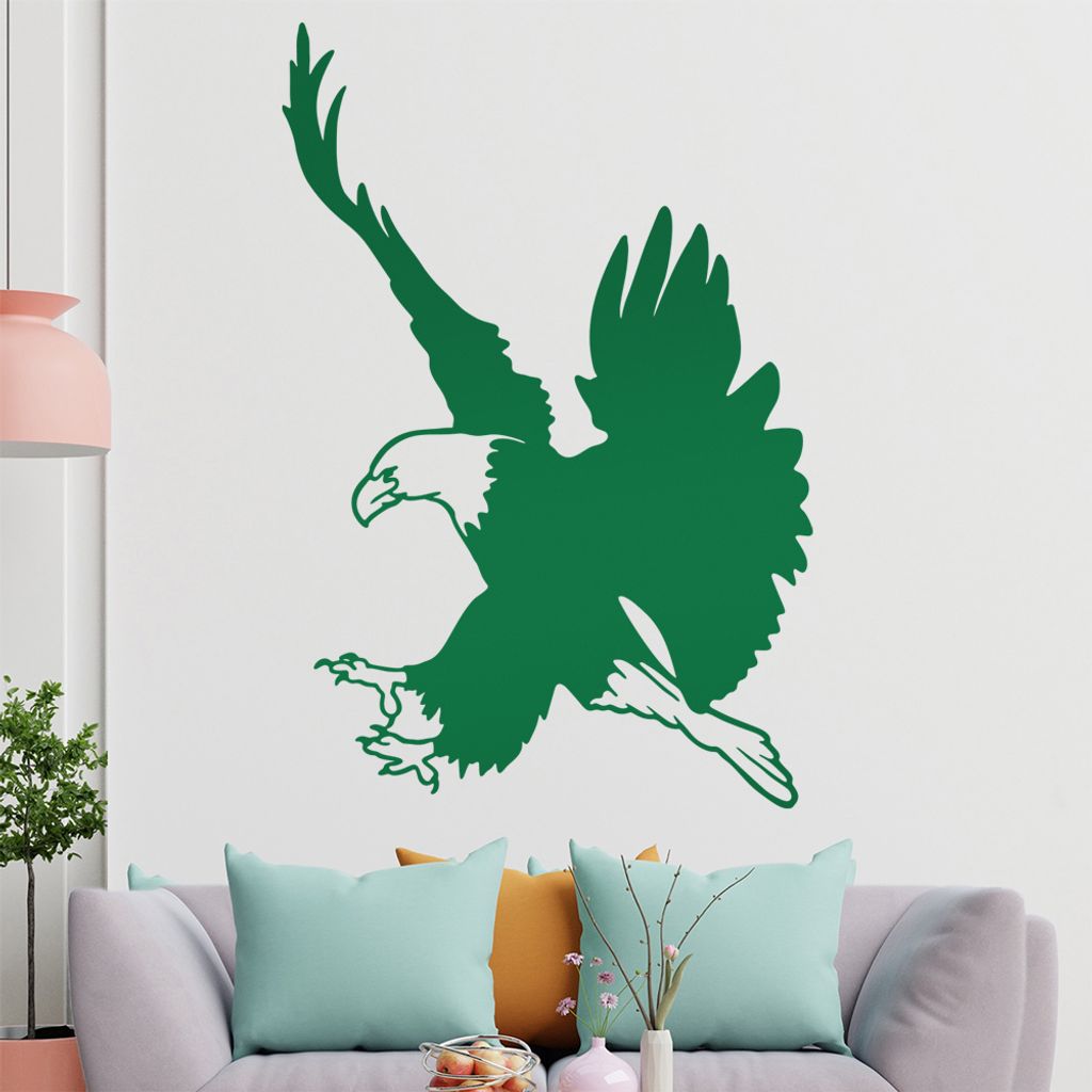 KIWISTAR Adler - Angriff Maus Hase Auge Wandtattoo in 6 Größen - Wandaufkleber Wall Sticker - Dekoration, Küche, Wohnzimmer, Schlafzimmer, Badez...
