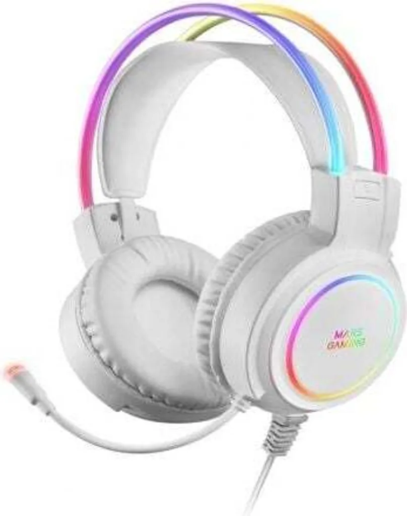 Casque gaming léger et confortable Mars Gaming MHRGB Blanc Micro Intégré
