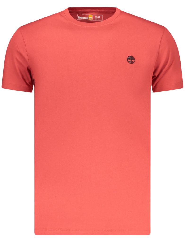 Stilvolles Slim Herren T-Shirt aus Baumwolle in Rot mit Logo