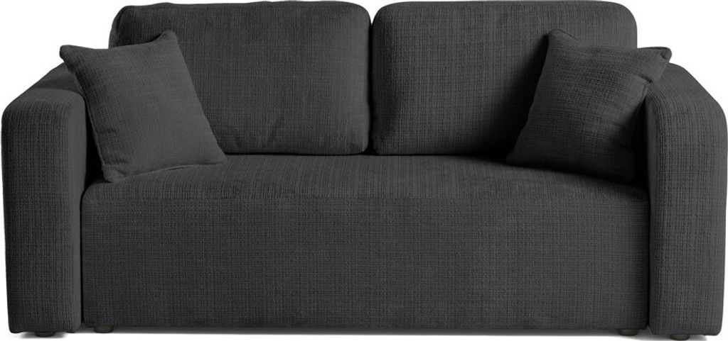 Best Möbel Miro - 2-sitzer Einzelsofa - aus strukturiertem Samt , Anthrazitgrau