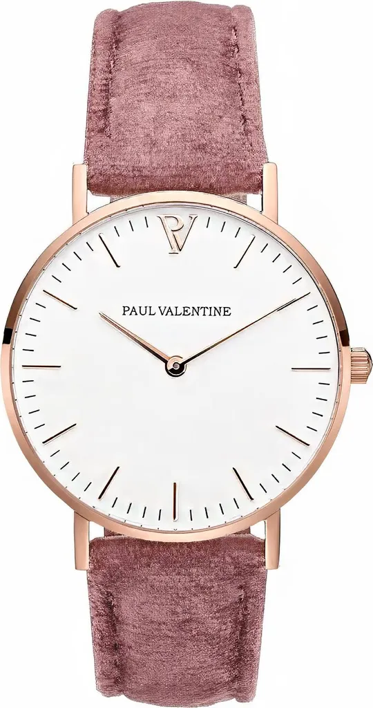Montre Confortable sans Irritation Paul Valentine Marina Velours Rose