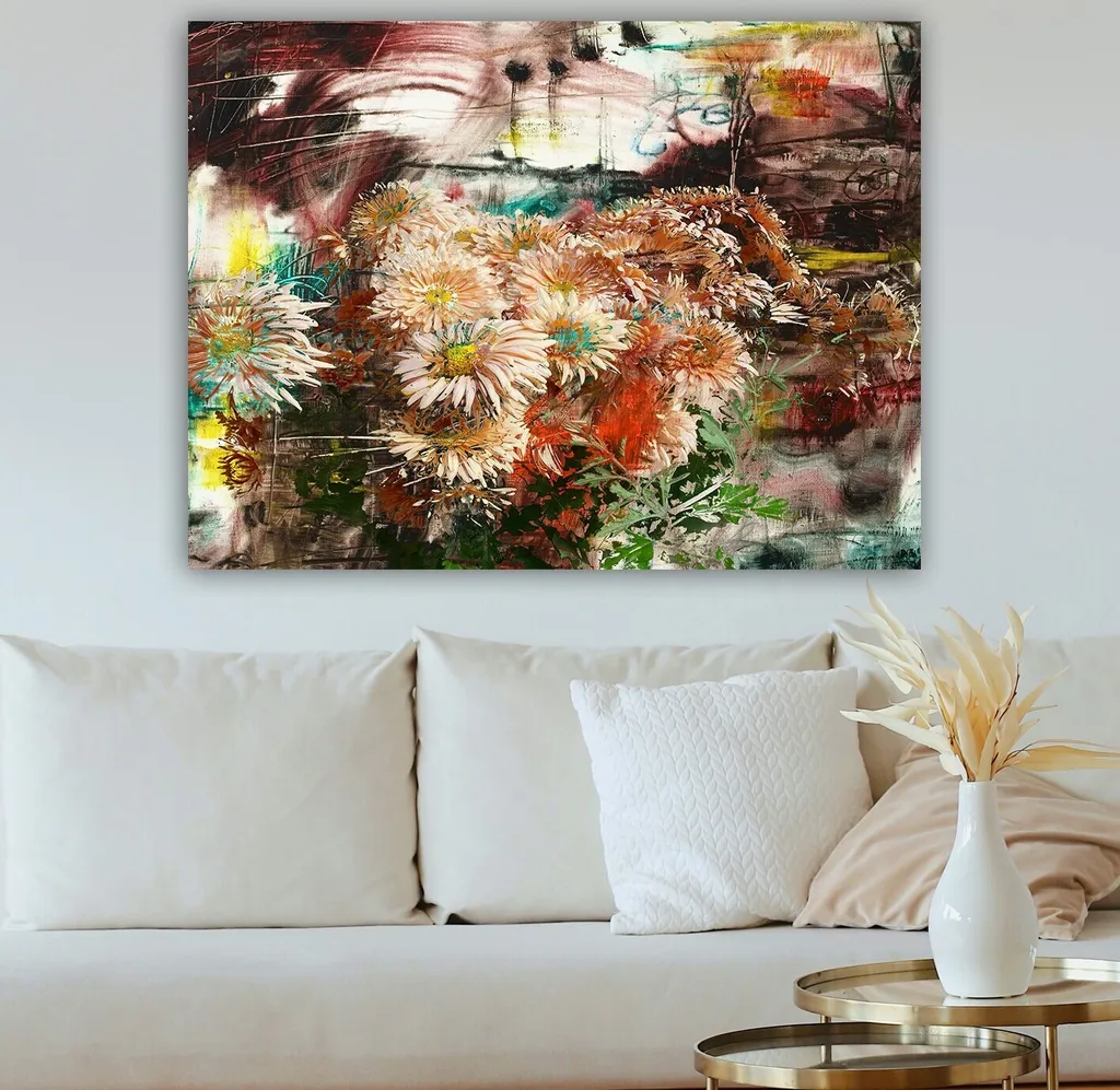 Déco murale salon : Tableau sur toile Colorful 70x100 cm par Wallity