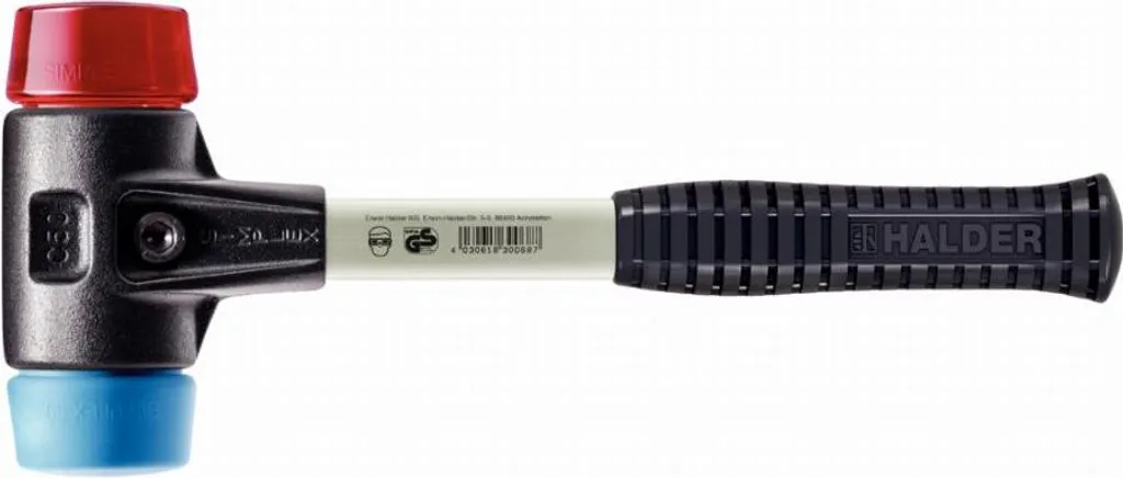 Mazza a Faccia Morbida SIMPLEX 30mm: TPE-morbido / Plastica