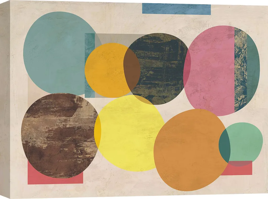 Tableau Toile Design Géométrique Soleil Taylor - Système 60x40 cm