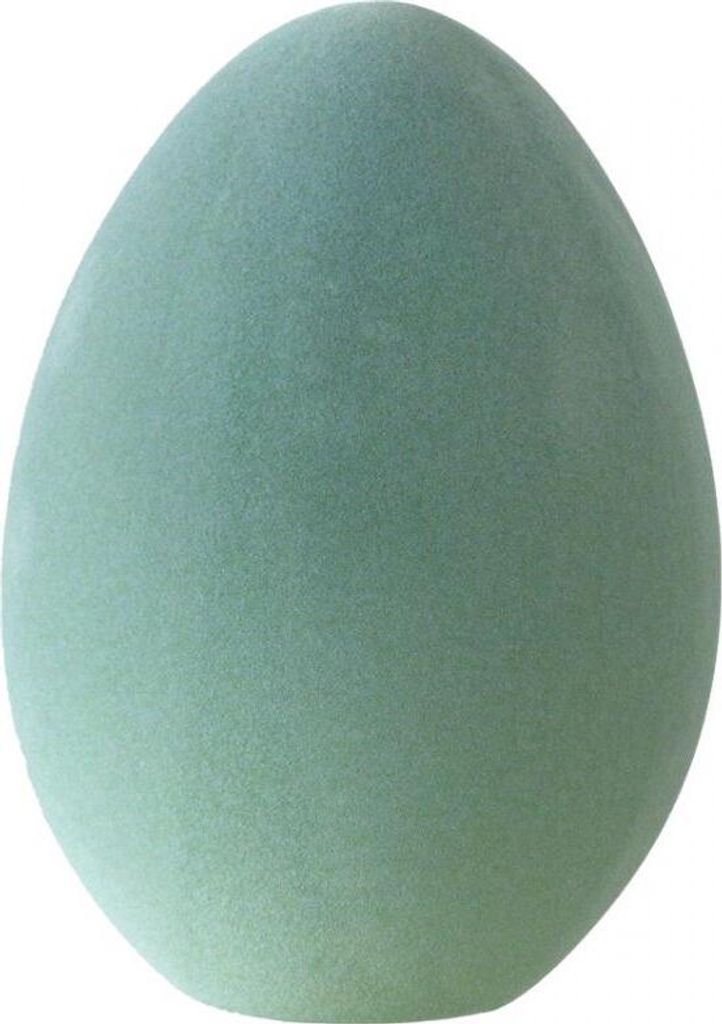 Osterei Deko Ei Graugrün Beflockt Kunststoff 20cm Osterdeko Tischdeko