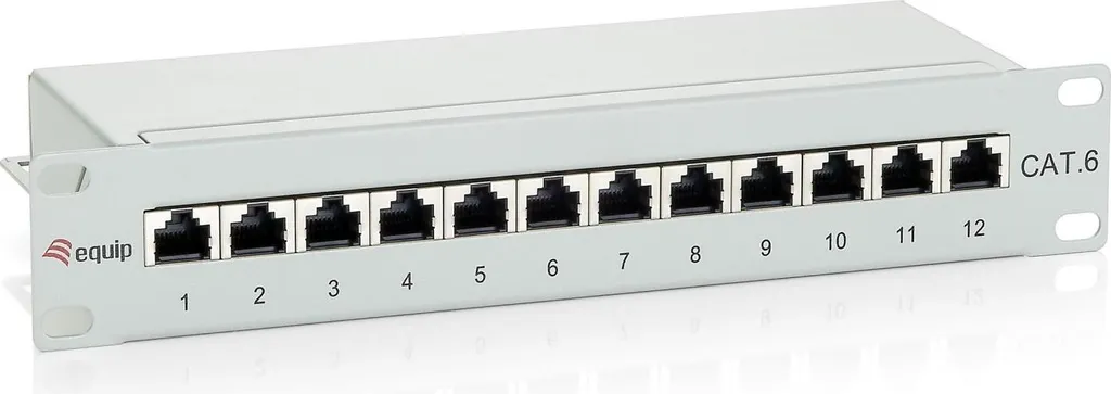 Patch Panel RJ45 Cat6 Equip 208014 Gris pour Baie de Brassage 19 Pouces - 2