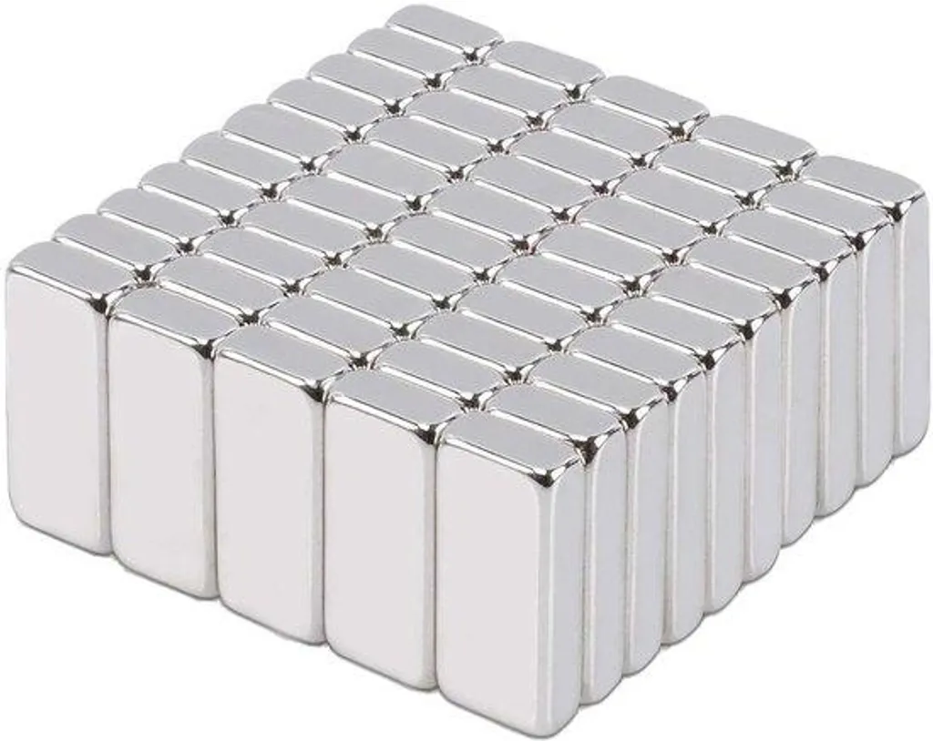 Aimants ultra puissants 15x6x2 mm fins et résistants en néodyme nickelé