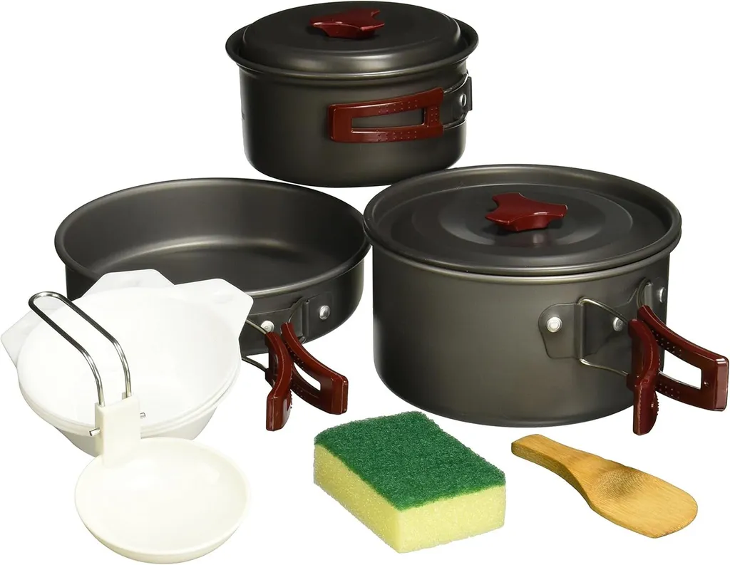 Popote Naturehike Aluminium 3 Personnes : Popote Camping Anti-adhésive