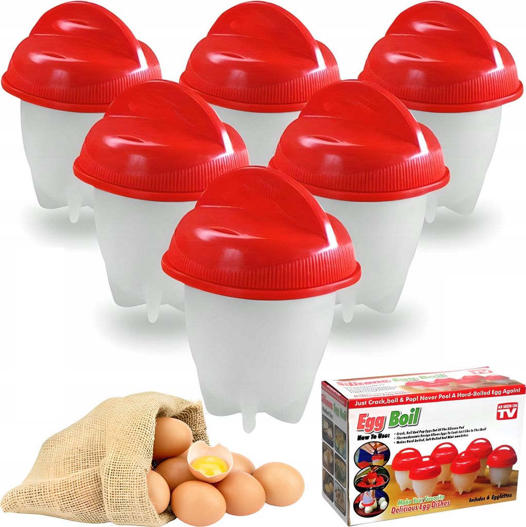 1145 Formy Na Varenie Vajec Bez Škrupín Sada 6 Kusov Obrázok produktu