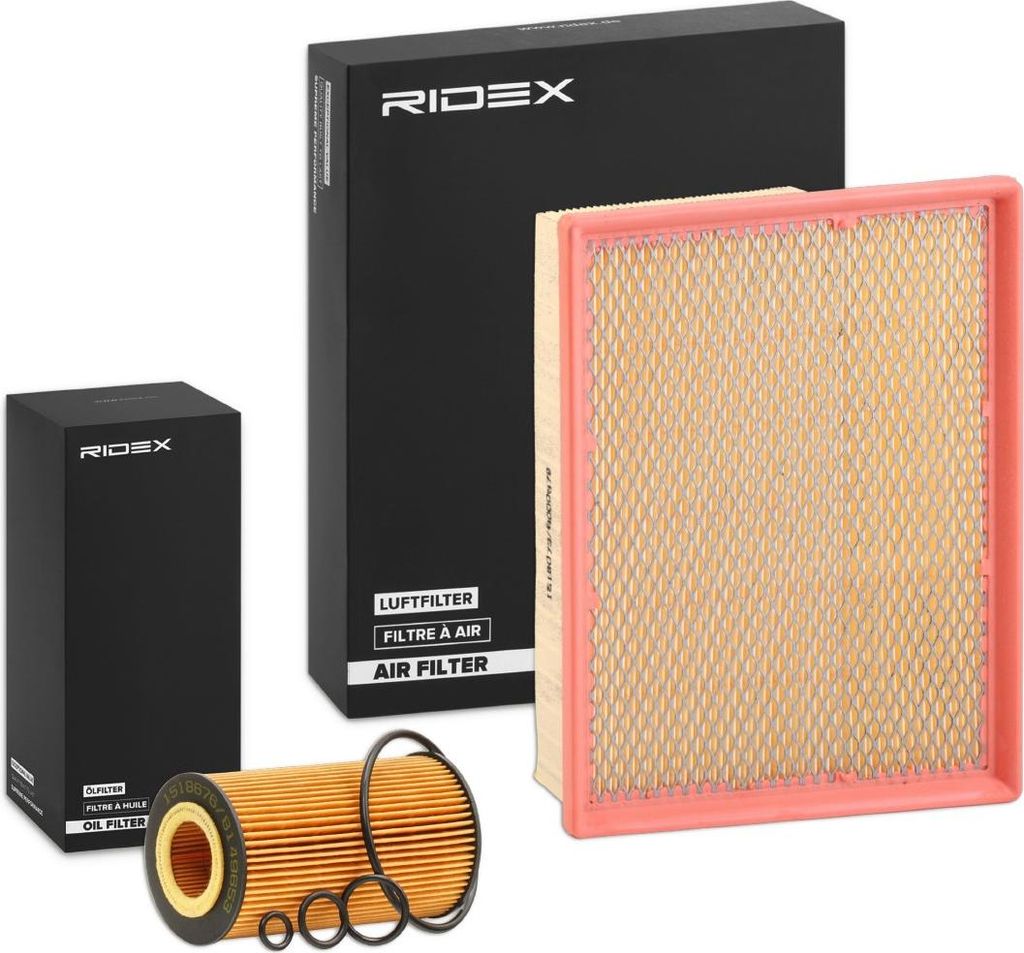 RIDEX Filterset Inspektionspaket Filtersatz passend für MERCEDES-BENZ C-Klasse Limousine (W202) M-Klasse (W163) CLK (C208) CLK Cabriolet (A208)