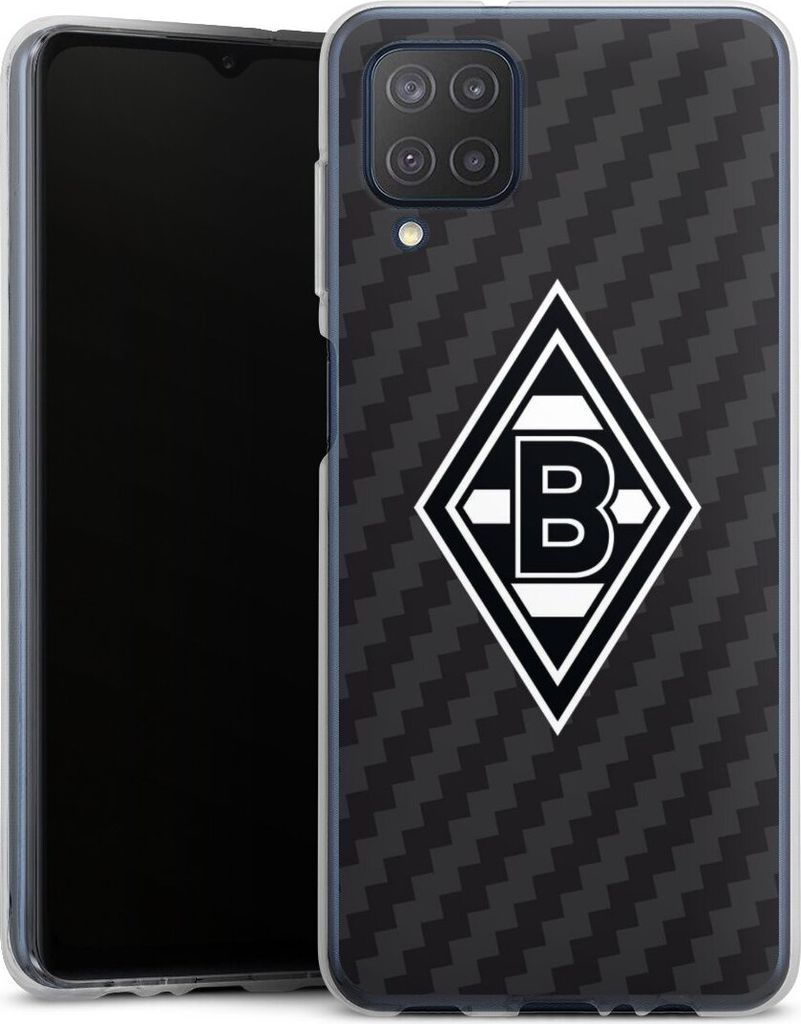 DeinDesign Handyhülle für Samsung Galaxy M12 Silikon Hülle Case Smartphone Schutzhülle Borussia Mönchengladbach Carbon Gladbach