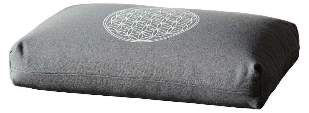 Yogakissen - klein - Blume des Lebens - mit Dinkelspelz-Füllung