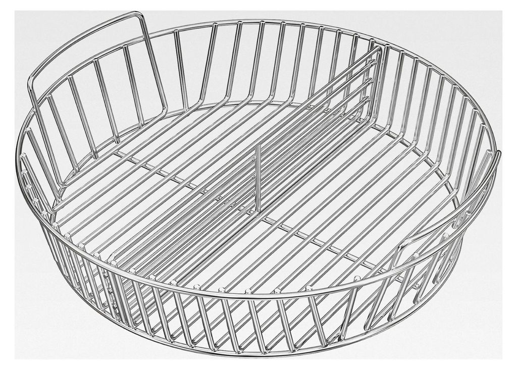 Edelstahl-Holzkohlenaschenkorb für 57 cm Holzkohlegrill, Kohlekorb für 57 cm Weber Kugelgrill