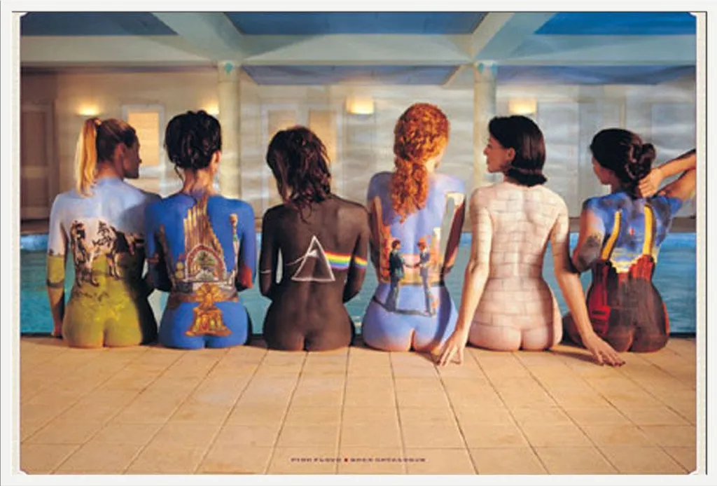 Poster Pink Floyd avec Vitre Acrylique et Cadre Shinsuke Blanc 61x91
