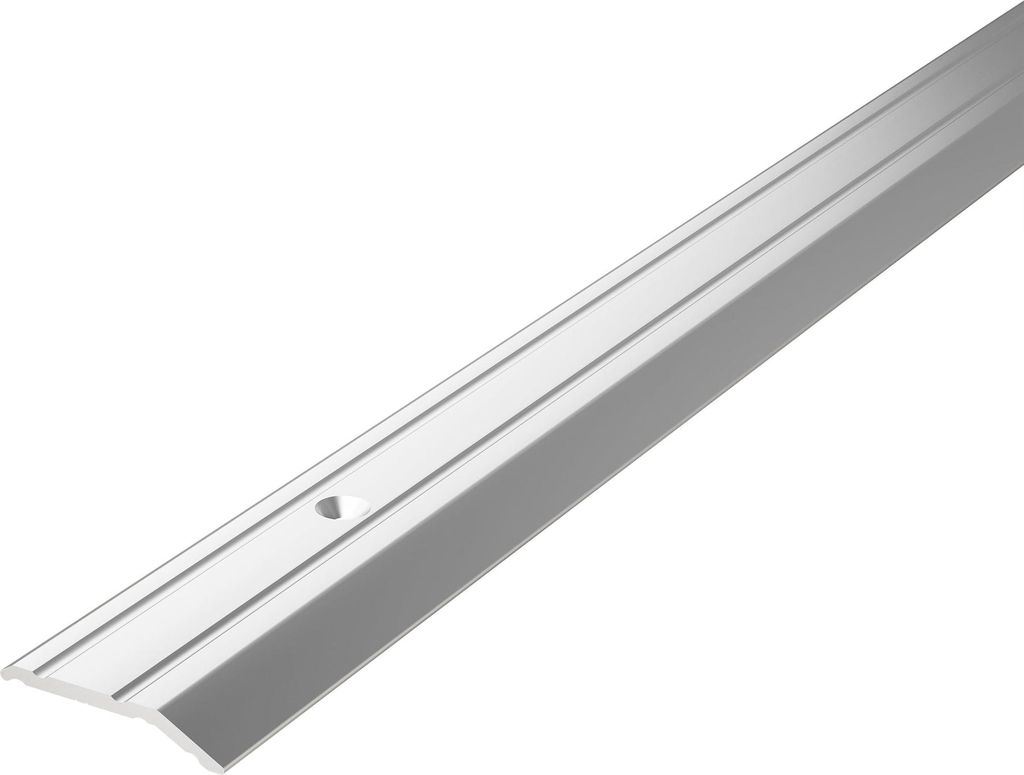 VILO Übergangsprofil - Selbstklebend - Für Laminat und Vinyl - Ohne Bohren - 28mm x 93cm - G84 - Silber