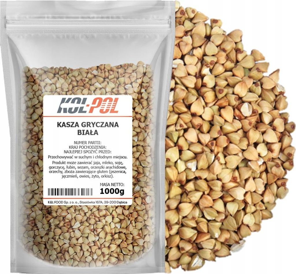 KASZA GRYCZANA NIEPALONA 1kg Biała naturalna gryka wysoka Zdjęcie produktu 