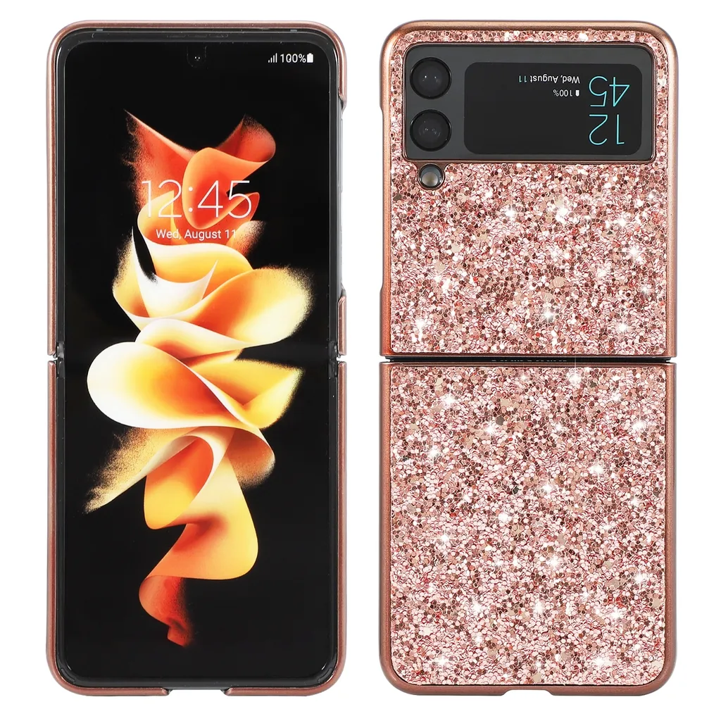 Cover Rosa Z Flip 4 Glitter Diamante TPU: Fai Splendere il Tuo 5G