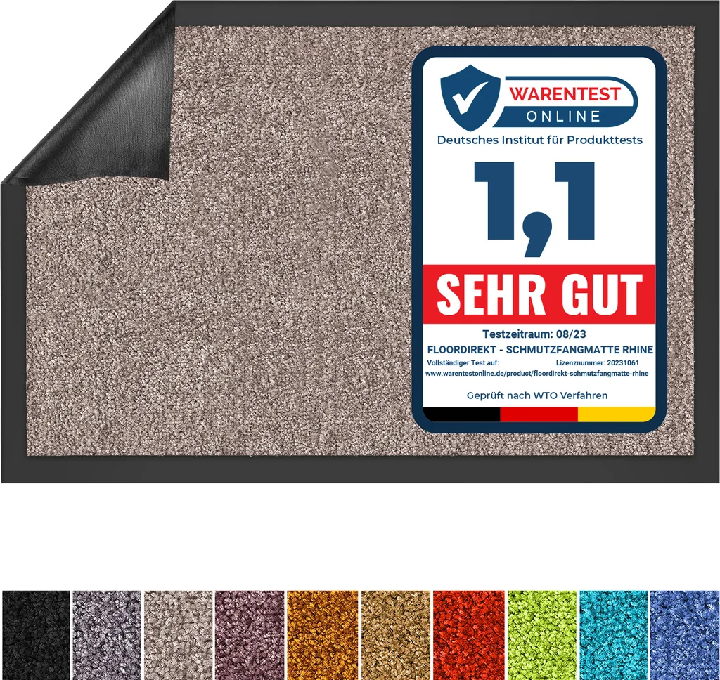 Tapis de propreté Rhine Gull pour entrée de maison lavable 135x200 cm
