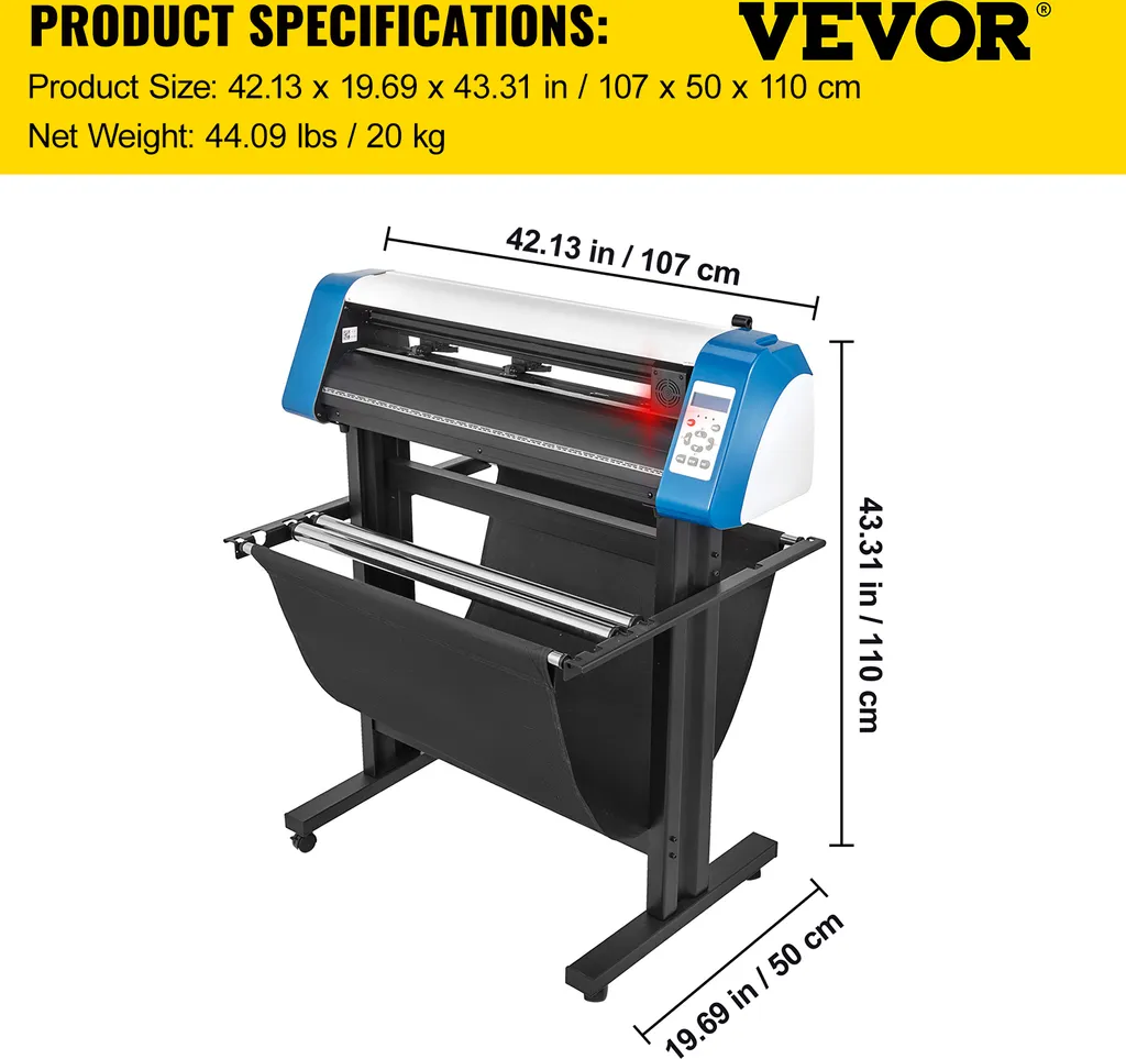 Machine à Découper le Vinyle 87 cm VEVOR avec Logiciel Signmaster Intégré