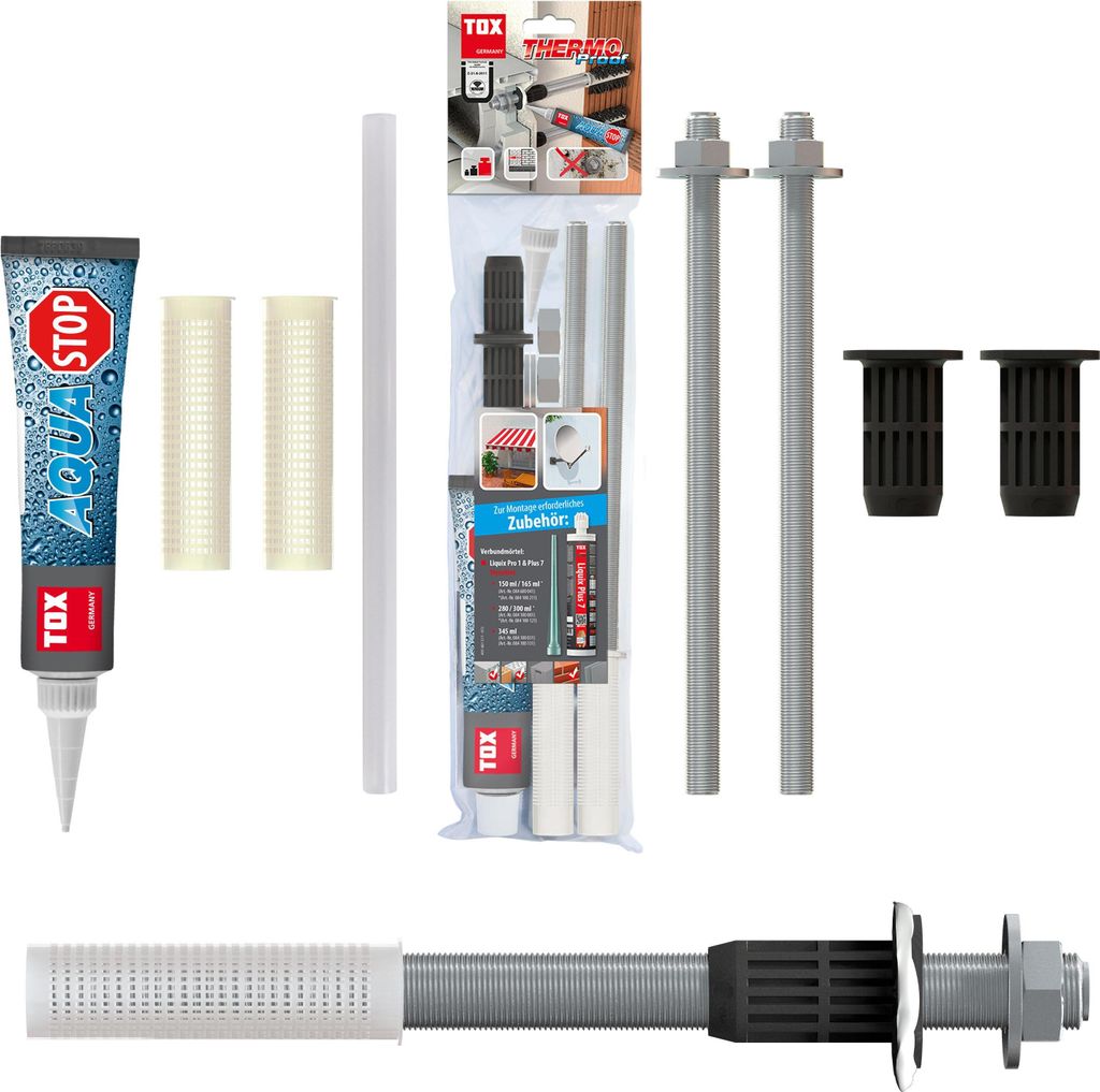 TOX Schwerlast-Montagesystem Thermo Proof M12x400 mm / Klemmstärke: 300 mm / innen und außen