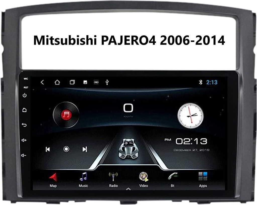 9 zoll Android 11 Autoradio GPS Navi für Mitsubishi Pajero 2006-2014 Carplay RDS