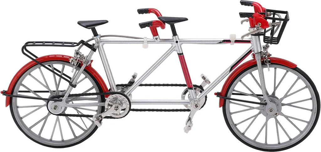 Maquette de vélo tandem décorative en métal, objet de collection luxe - 2