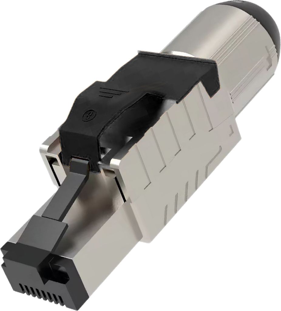 Netzwerkstecker Cat8 Cat8.1 RJ45 Stecker 1x Steckverbinder werkzeuglos geschirmt