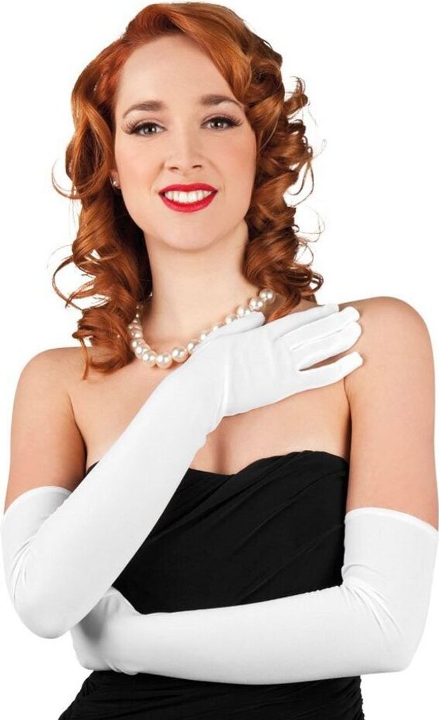 Handschuhe in Weiß für Damen lang