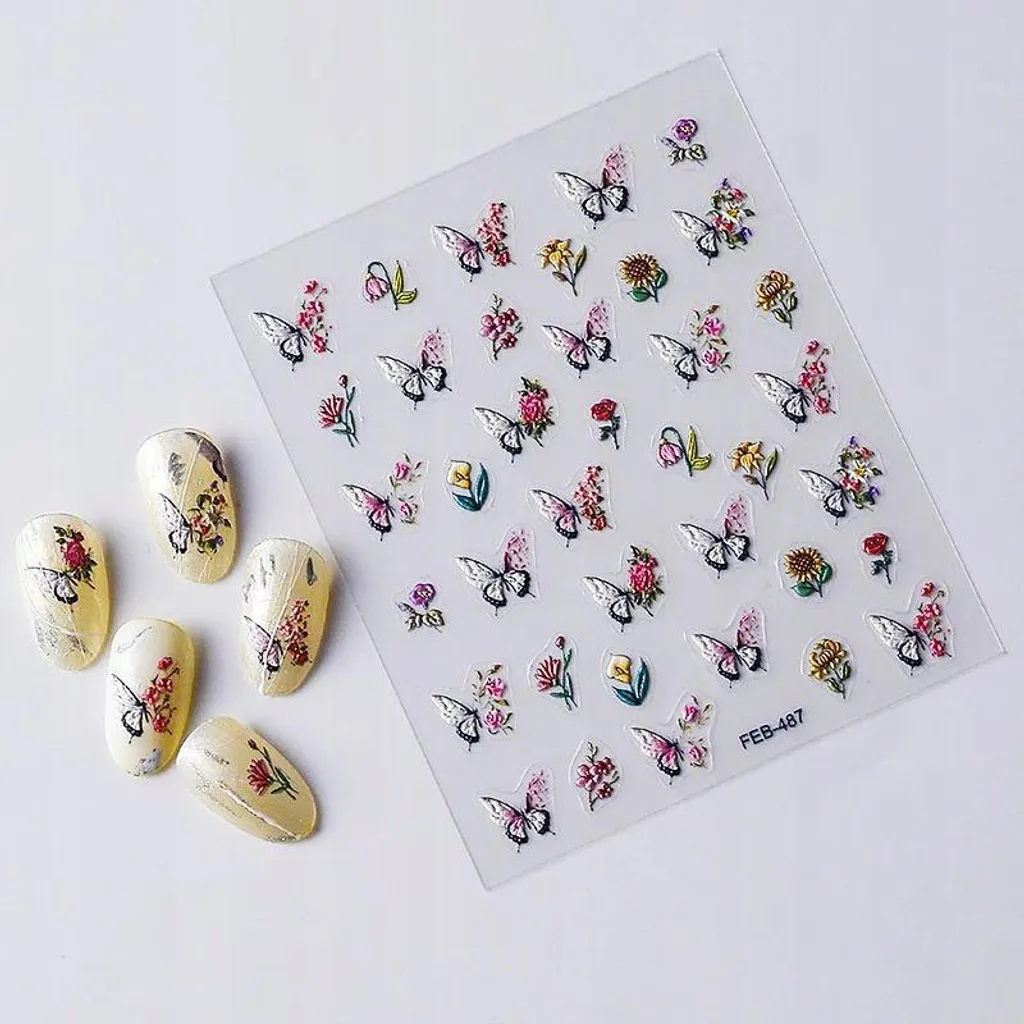 Sticker Unghie 5D Farfalle Schmetterling: Nail Art da Influencer 3D