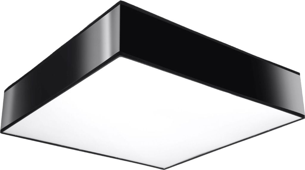 Deckenleuchte HORUS 45 schwarz 3xE27 15W PVC 11x45x45cm Sollux Lighting
