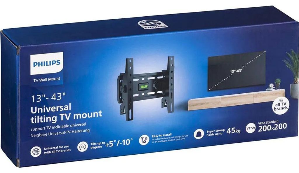Supporto da parete per TV PHILIPS SQM7221/00, 17"-42" Immagine del prodotto 