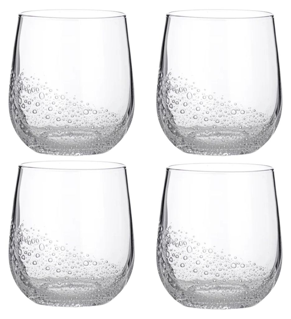 Broste Copenhagen 4er Set BUBBLE Trinkglas Produktbild 