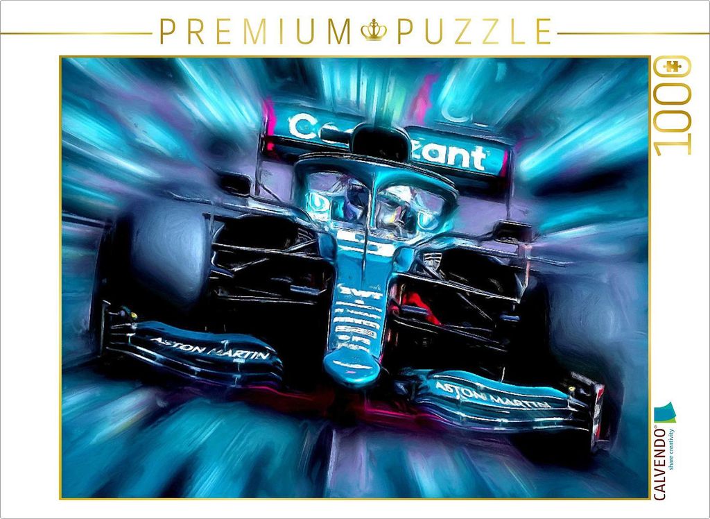 CALVENDO Puzzle Grün statt rot: für das Jahr 2021 unterzeichnete Sebastian Vettel einen Vertrag bei einem britischen Rennstall. | 1000 Teile Lege...