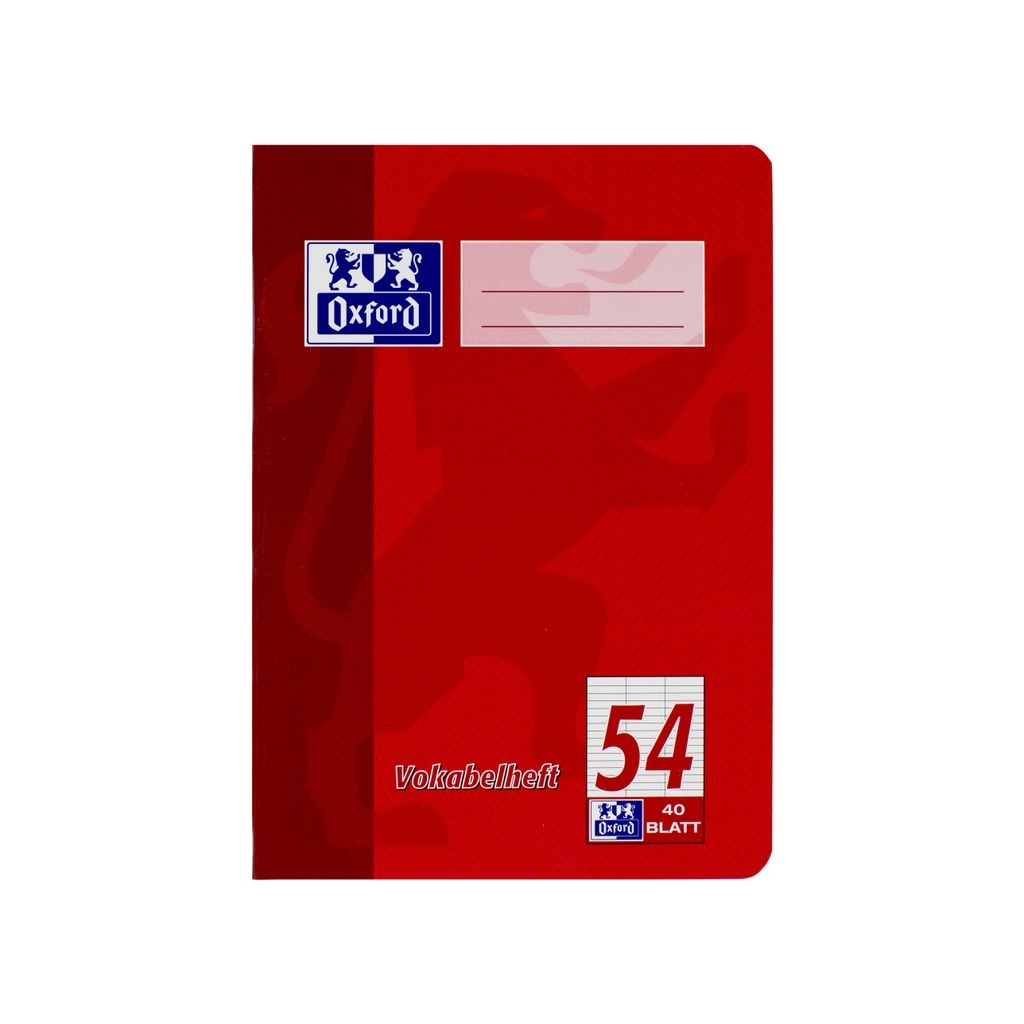 Oxford Vokabelheft LIN54 - A5, 40 Blatt, liniert, 1 Stück Produktbild 