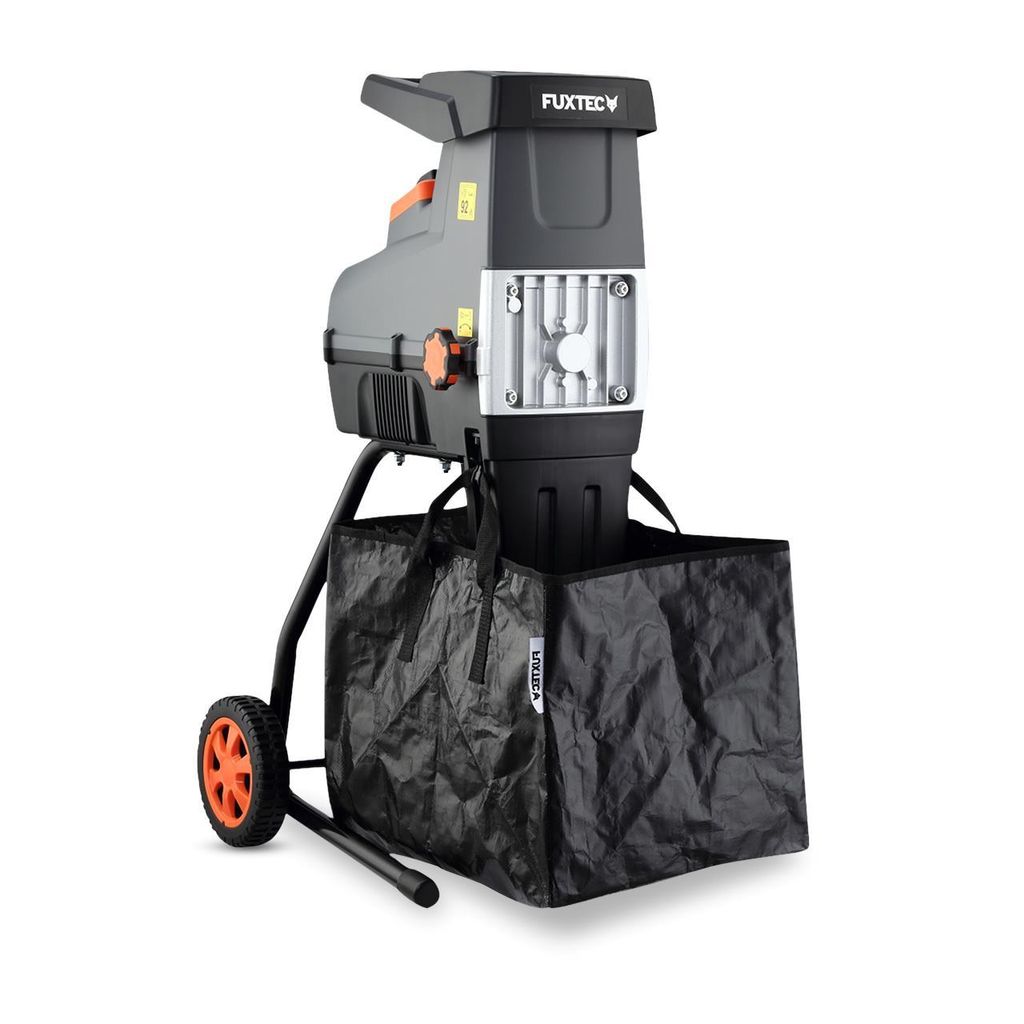 FUXTEC Elektro Gartenhäcksler FX-EGH2800T | Walzenhäcksler mit 2800W | Äste bis 44mm | 60L Fangbox | Rückwärtslauf und Überlastschutz
